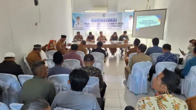 Sosialisasi Pilkades Serentak Tahun 2026 di Kecamatan Gerung, membahas potensi konflik dalam Pilkades mendatang, Selasa, 1 September 2026.