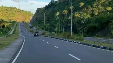Kondisi jalan bypass menuju Kuta Mandalika Lombok Tengah. Salah satu jalan dengan kondisi terbaik di NTB.