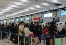 Para penumpang di Terminal 1B Bandara Internasional Soekarno Hatta, Senin, 7 September 2026.