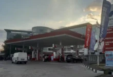 SPBU di jalan Majapahit. Harga Pertalite masih bertahan di harga Rp10 ribu.