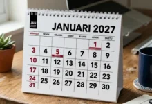 Ilustrasi kalender 2027 yang memperlihatkan hari libur di bulan Januari sesuai ketetapan pemerintah.