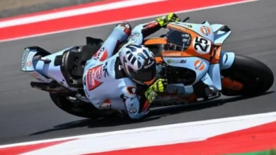 Raul Fernandez saat menjalani sesi kualifikasi MotoGP Mandalika 2026 di Sirkuit Internasional Mandalika, Sabtu, 10 Oktober 2026.