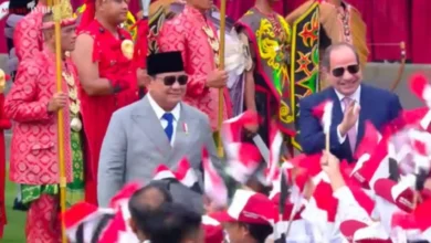 Presiden Mesir Abdel Fattah El - Sisi bertemu Presiden RI Prabowo Subianto hari ini. El-Sisi tiba di Istana Negara, Jakarta, Minggu, 11 Oktober 2026.