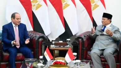 Presiden Mesir El Sisi dan Presiden Prabowo di Istana Kepresidenan, Minggu, 11 Oktober 2026.