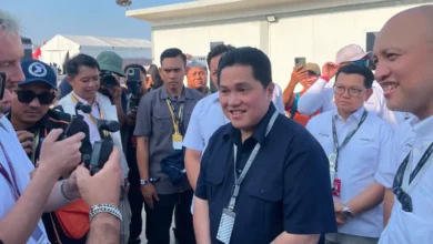 Menpora, Erick Thohir ditemui di Sirkuit Mandalika, Lombok Tengah, Minggu, 11 Oktober 2026.