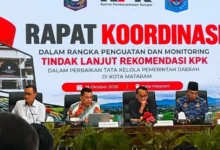 Rapat Koordinasi Penguatan sekaligus Monitoring Tindak Lanjut Rekomendasi KPK terkait Perbaikan Tata Kelola Pemerintah Daerah Kota Mataram, Senin, 19 Oktober 2026.