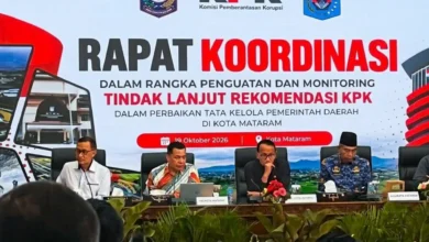 Rapat Koordinasi Penguatan sekaligus Monitoring Tindak Lanjut Rekomendasi KPK terkait Perbaikan Tata Kelola Pemerintah Daerah Kota Mataram, Senin, 19 Oktober 2026.