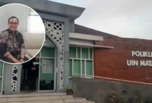 Wakil Rektor II UIN Mataram, Muhammad Saleh Ending, saat memberikan tanggapan terkait isu pungutan liar (pungli) dalam tes kesehatan mahasiswa baru pada Selasa, 20 Oktober 2026.