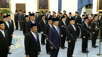 Presiden Prabowo Subianto melantik Menteri dan pejabat baru di Istana Negara pada Kamis, 1 Oktober 2026.