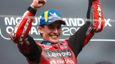 Marc Marquez saat menang pada balapan di GP Jepang pada Minggu, 4 Oktober 2026.