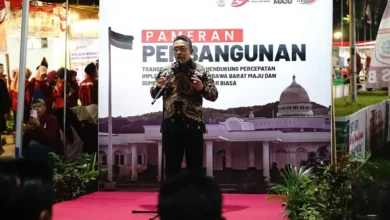Kepala BRIDA KSB, Mars Anugerainsyah, saat Pameran Pembangunan KSB 2025 di Kompleks KTC, Taliwang pada 11–17 November 2025 lalu.