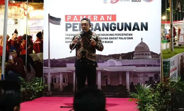Kepala BRIDA KSB, Mars Anugerainsyah, saat Pameran Pembangunan KSB 2025 di Kompleks KTC, Taliwang pada 11–17 November 2025 lalu.