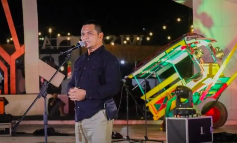 Kepala Dispar Kota Mataram, Cahya Samudra saat membuka gelaran Mataram Culture 2025 di Teras Udayana Kota Mataram, 31 Mei 2025.